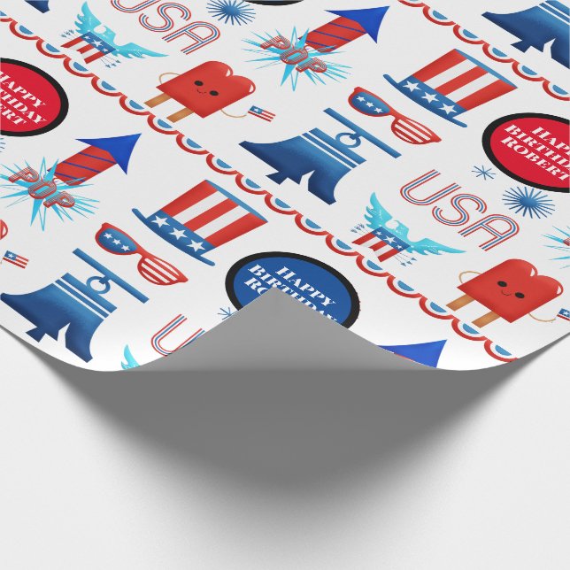 Papier Cadeau Patriotique personnalisé (Coin)