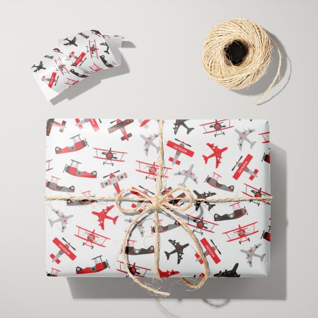 Papier Cadeau Pattern Red and Black WWII (Créateur téléchargé)