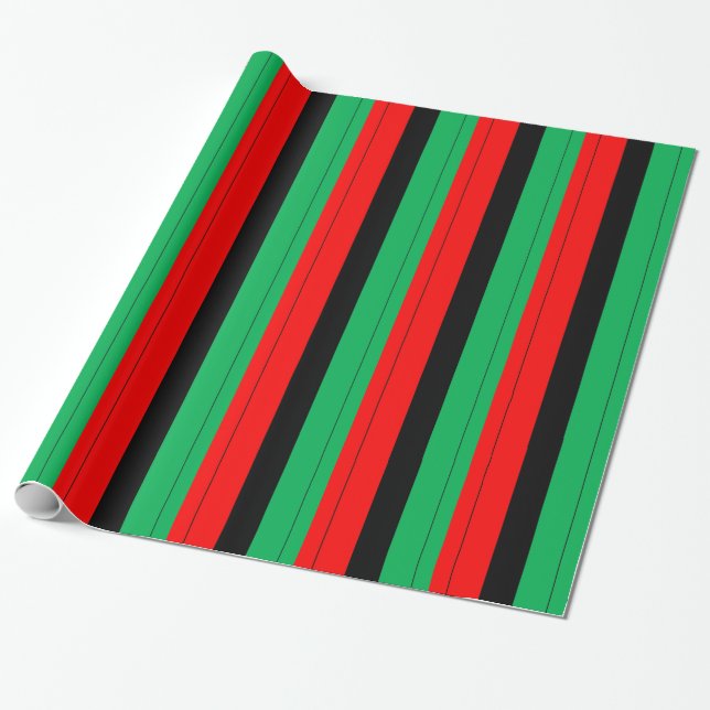 Papier Cadeau Patterns de Kwanzaa Colors (Déroulé)