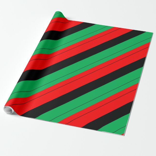 Papier Cadeau Patterns de Kwanzaa Colors (Déroulé)