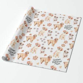 Papier Cadeau Patters de la mère de Golden Retriever