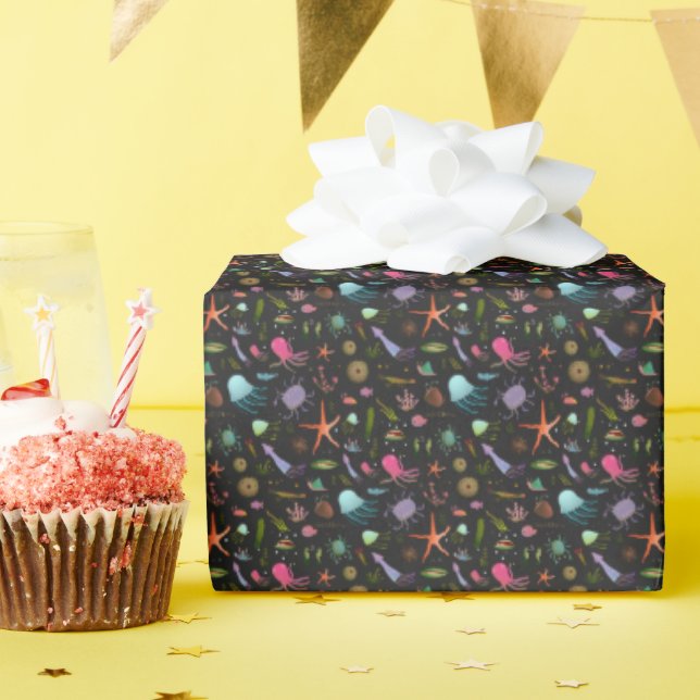 Papier Cadeau Patterson de Sea Critters (Fête d'anniversaire)