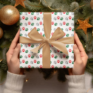 Papier Cadeau Pattes de Noël