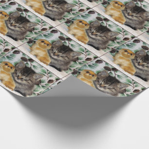Papier Cadeau Patton's paisible Christmas Cute Cat
