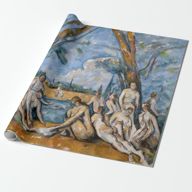 Papier Cadeau Paul Cezanne - Les Grandes Baignoires (Déroulé)