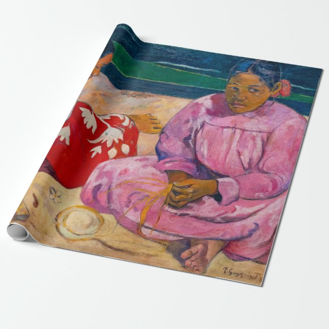 Papier Cadeau Paul Gauguin - Femmes tahitiennes sur la plage (Déroulé)