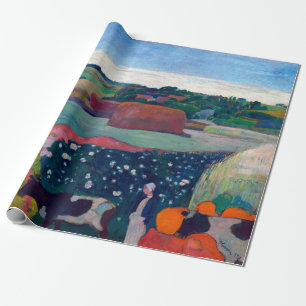 Papier Cadeau Paul Gauguin Haystacks en Bretagne