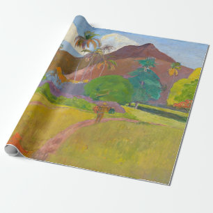 Papier Cadeau Paul Gauguin - Paysage tahitien