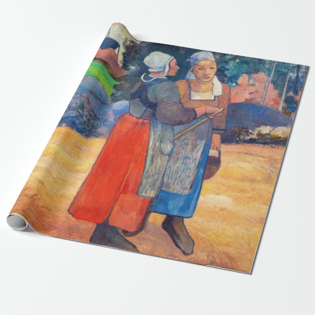 Papier Cadeau Paul Gauguin - Paysannes Bretonnes (Déroulé)