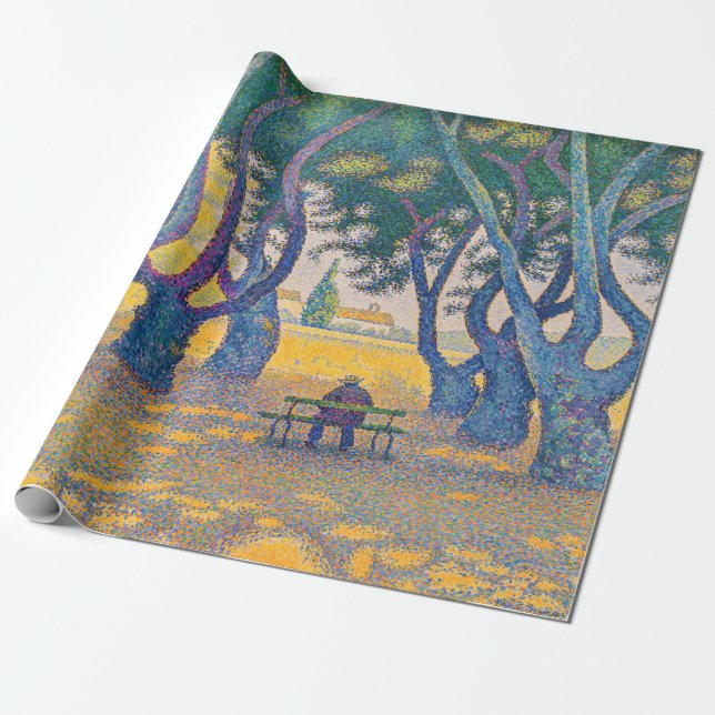 Papier Cadeau Paul Signac - Place des Lices, Saint-Tropez (Déroulé)
