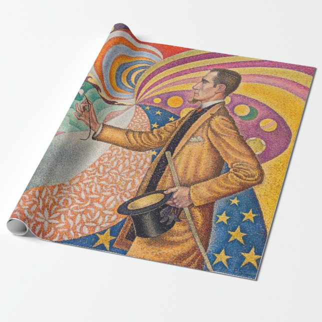Papier Cadeau Paul Signac - Portrait de M Felix Feneon, Opus 217 (Déroulé)
