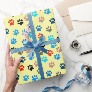Papier Cadeau Paws Amoureux des chiens Amoureux des chats Chien 