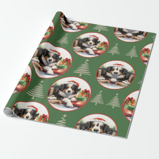 Papier Cadeau Pawsome Holiday Surprise" Papier d'enveloppement d