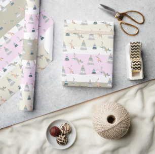 Papier Cadeau Pays de rêve hivernal de Noël coloré