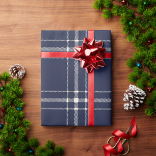 Papier Cadeau Paysage bleu Pays Noël