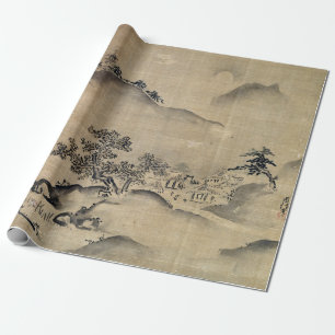 Papier Cadeau Paysage de Kano Chikanobu
