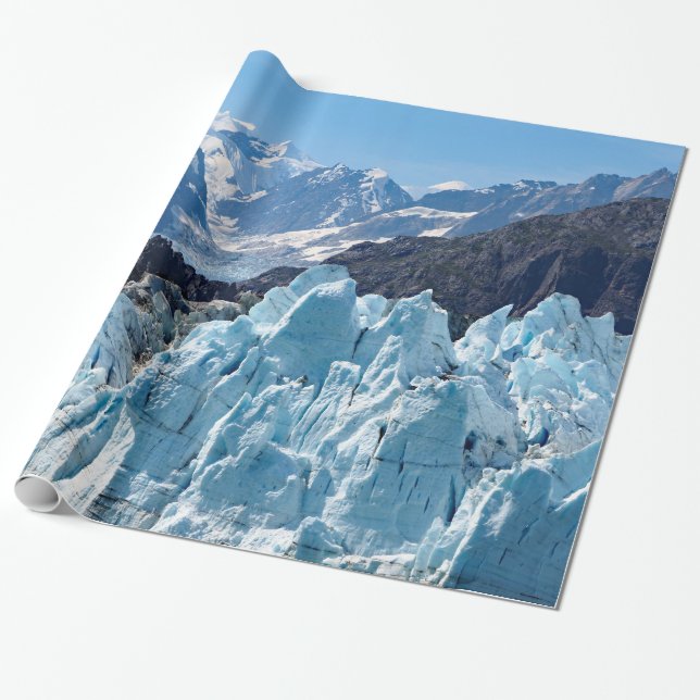 Papier Cadeau Paysage de la baie Glacier de l'Alaska (Déroulé)