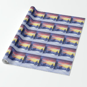 Papier Cadeau Paysage hivernal