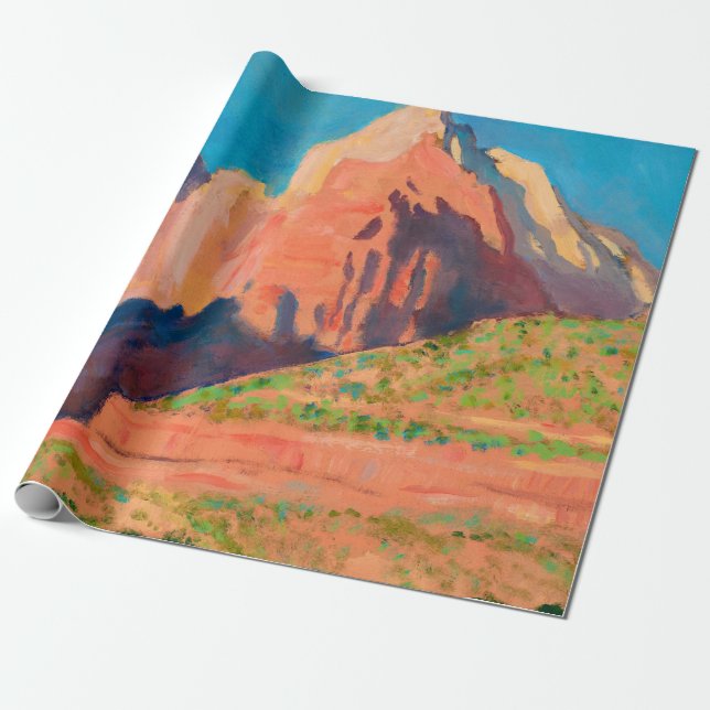 Papier Cadeau Paysage, Parc national de Sion par Maynard Dixon (Déroulé)