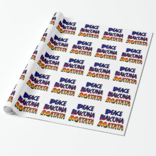 Papier Cadeau Peace Hakuna Matata Gradient Art