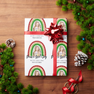 Papier Cadeau Peace Loy Joyeux Noël Rainbow Photo