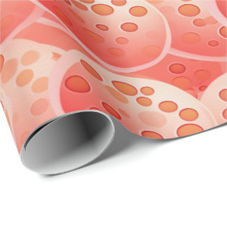 Papier Cadeau Peach Fuzz Abstrait Botanical Fruity Motif 8