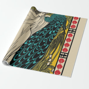 Papier Cadeau Peacock Fine Art Bird Nouveau