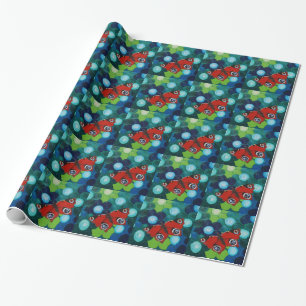 Papier Cadeau Peacock Papillon peint