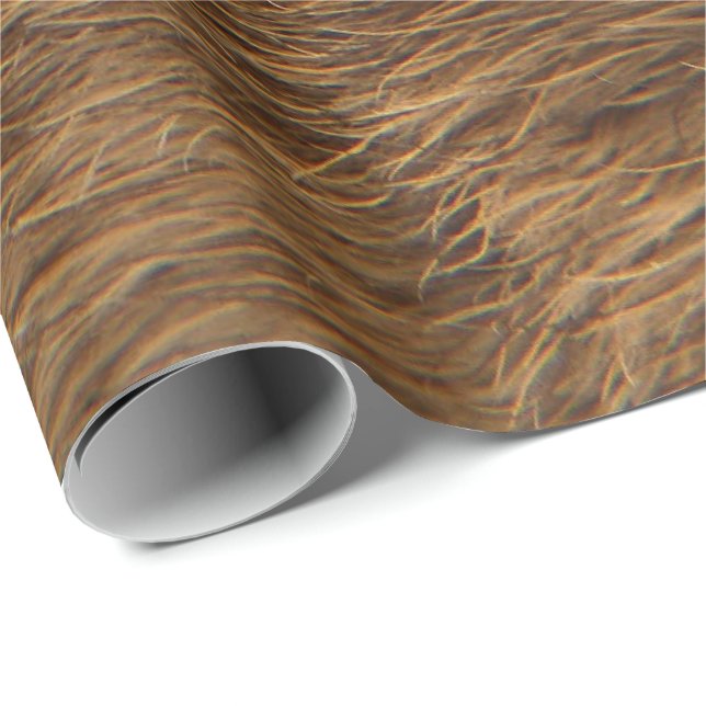 Papier Cadeau Peau animale Brown Abstraite VIP de fourrure de l' (Coin rond)