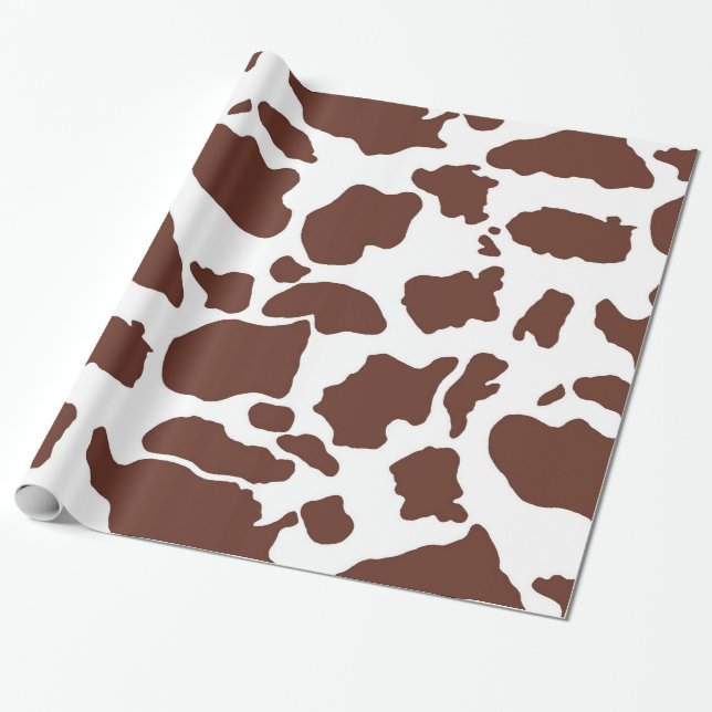 Papier Cadeau peau Brown de vache| Papier à envelopper (Déroulé)