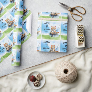 Papier Cadeau Pêche 1er anniversaire