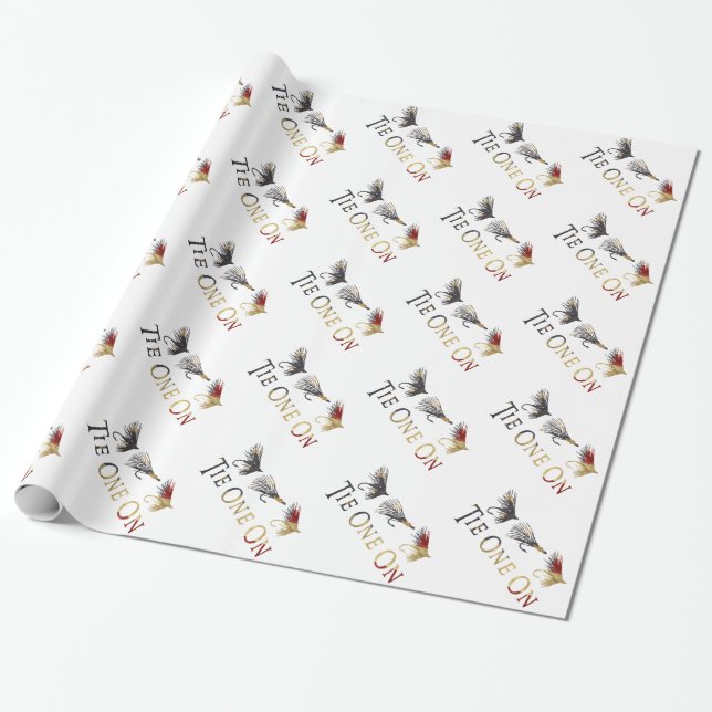 PAPIER CADEAU PÊCHE DE MOUCHE ETATS-UNIS (Déroulé)