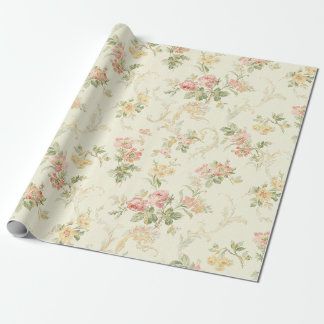 Papier Cadeau Pêche florale