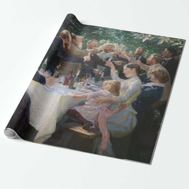 Papier Cadeau Peder Severin Kroyer - Hip, Hip, Hurrah ! (Déroulé)