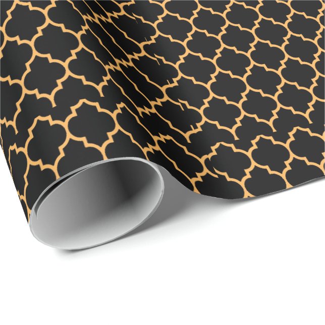 Papier Cadeau Peigne noir (Coin rond)