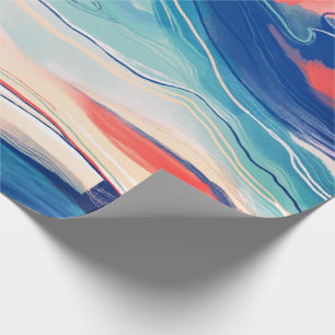 Papier Cadeau Peinture à la main abstraite peinture marbré sable