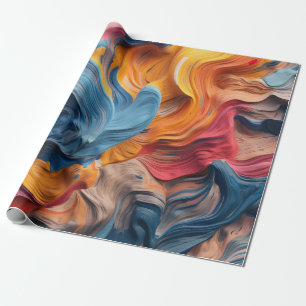 Papier Cadeau Peinture Abstraite colorée Art (5)