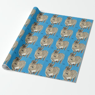 Papier Cadeau Peinture amicale pour âne