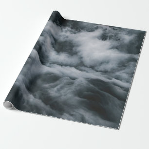 Papier Cadeau Peinture de nuages gris