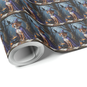 Papier Cadeau Peinture d'Halloween lunaire des Bouviers des Flan