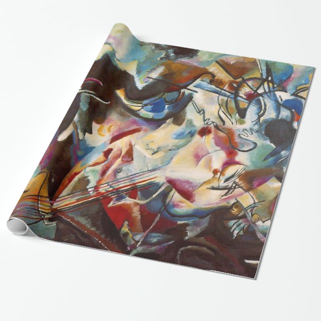 Papier Cadeau Peinture en toile d'art Abstrait Kandinsky (Déroulé)