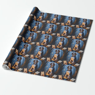 Papier Cadeau Peinture fantaisiste d'Halloween de Bluetick Coonh