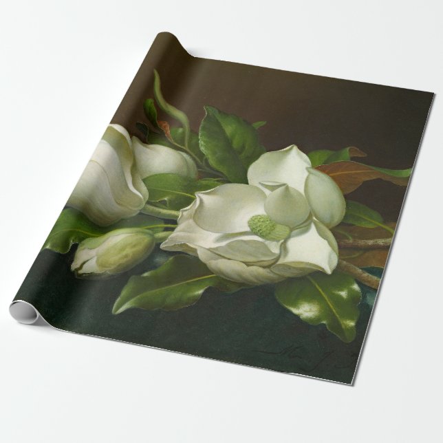 Papier Cadeau Peinture florale de Heade Magnolias (Déroulé)