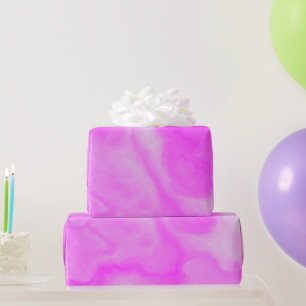 Papier Cadeau Peinture Marbrée Rose 