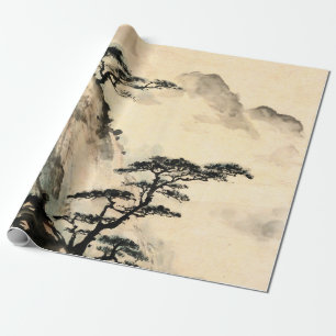 Papier Cadeau peinture paysage chinois.chinois, peinture, japona