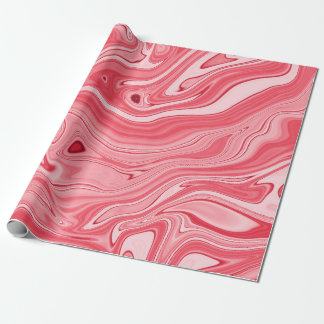 Papier Cadeau Peintures colorées de marbre, rose rose marbre rou
