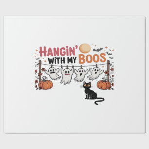 Papier Cadeau Pendant que je traîne avec mes Boos Fantôme tenant