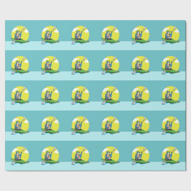 Papier Cadeau Penguin Kayaking (Couture)