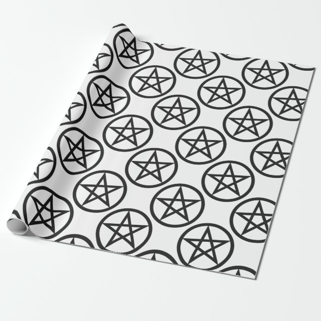 Papier Cadeau Pentagone étoilé audacieux (Déroulé)