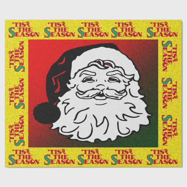 PAPIER CADEAU PÈRE NOËL - (Plat)